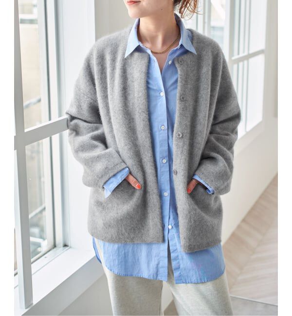 Spick and Span「《新色有り / 追加予約》ウールフォックスニットジャケット」|カーディガン|
