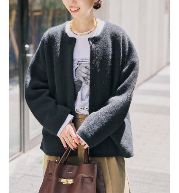 Spick and Span「《新色有り / 追加予約》ウールフォックスニットジャケット」|カーディガン|