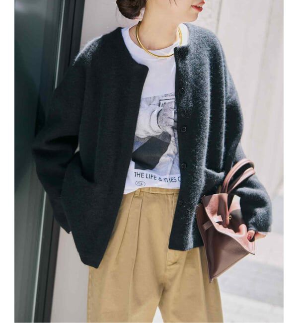 Spick and Span「《新色有り / 追加予約》ウールフォックスニットジャケット」|カーディガン|