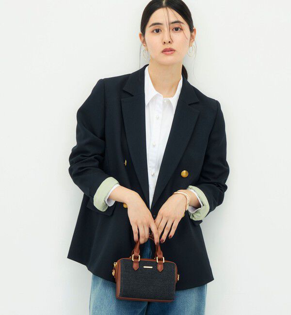 NOLLEY'S「《セットアップ対応》ウォッシャブルシャークWジャケット」|テーラードジャケット|ネイビー