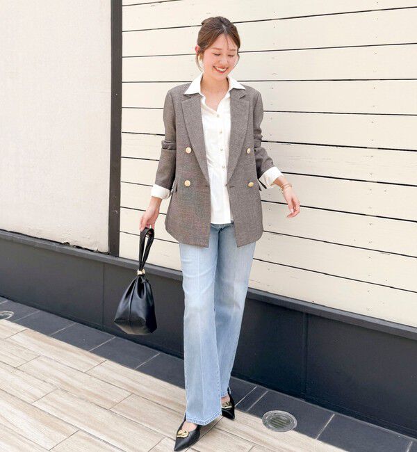 NOLLEY'S「《セットアップ対応》ウォッシャブルシャークWジャケット」|テーラードジャケット|