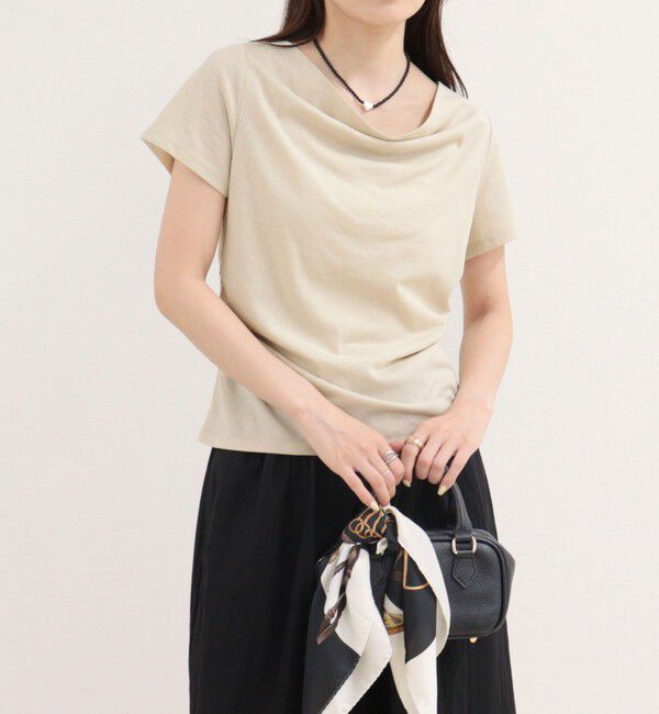 fredy emue「ドレープカットソーブラウス」|Tシャツ・カットソー|ベージュ