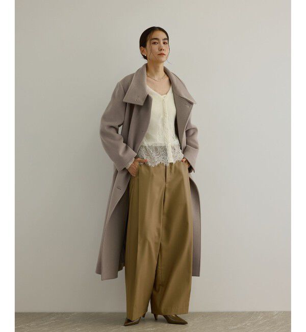SALON adam et rope'「シアーアルパカヘムスカラップカーディガン」|カーディガン|