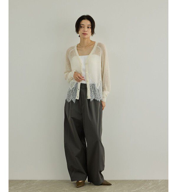 SALON adam et rope'「シアーアルパカヘムスカラップカーディガン」|カーディガン|
