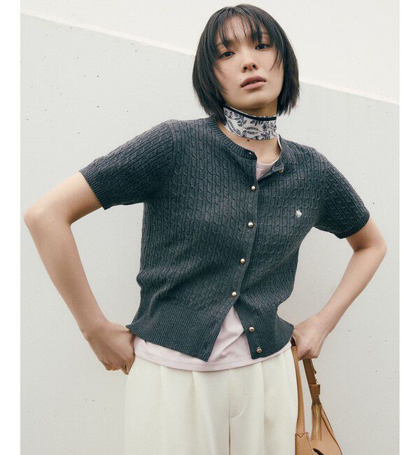 VIS「【POLO BCS】VIS別注クルーネックカーデ」|カーディガン|