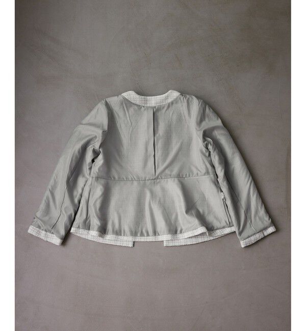 Rope&rsquo;Picnic「【WEB限定カラー】ツイードフレアジャケット/入卒式・セレモニー対応・リンクコーデ」|ノーカラージャケット|