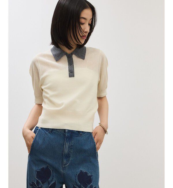 ADAM ET ROPE'「【定番】ラミーニットポロシャツ」|ポロシャツ|