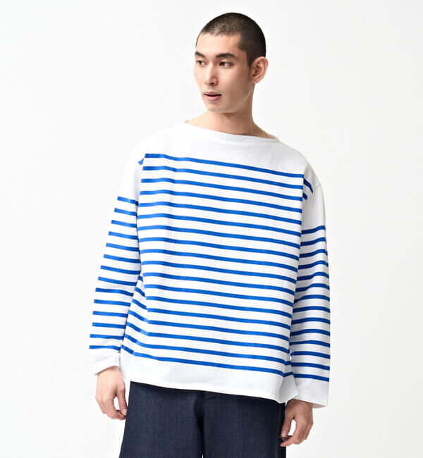 ORCIVAL「ORCIVAL | ラッセル ボートネック ワイドセーラーTシャツ MEN」|Tシャツ・カットソー|BLUE系1