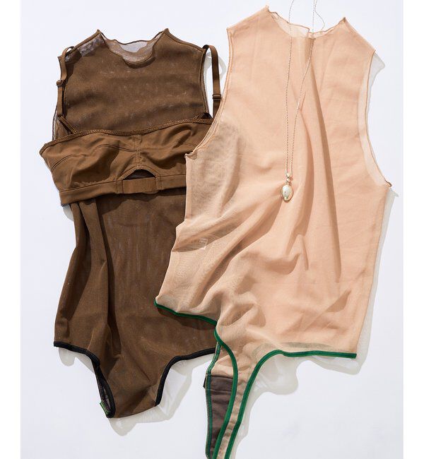  「【OVERNEATH】Bodysuit089」|インナー|ベージュ