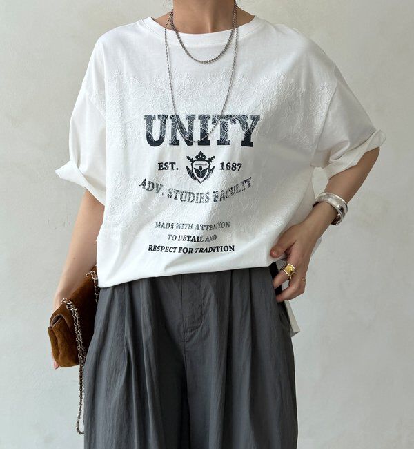  「【WEB限定】ロゴ&times;レースTEE」|Tシャツ・カットソー|