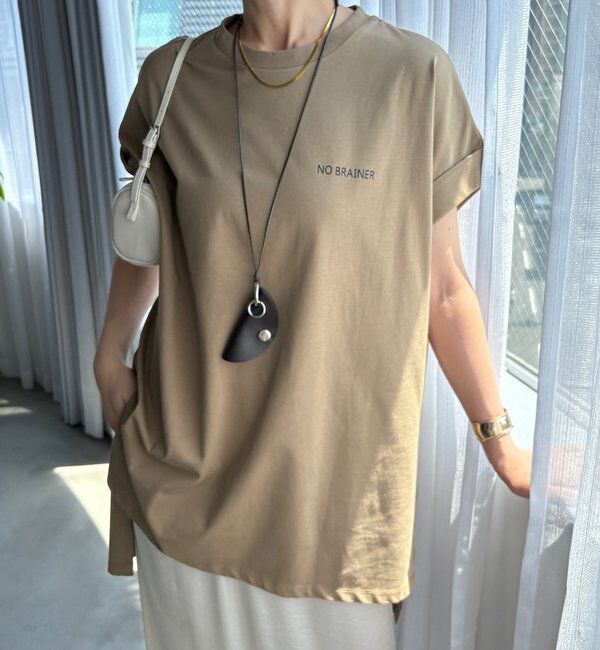  「バックロゴチュニックTEE」|Tシャツ・カットソー|カーキ