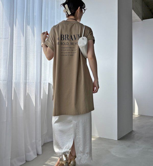 「バックロゴチュニックTEE」|Tシャツ・カットソー|