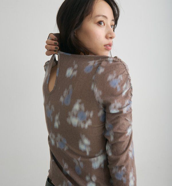  「【花柄&無地】ニュアンスブルームトップス」|Tシャツ・カットソー|