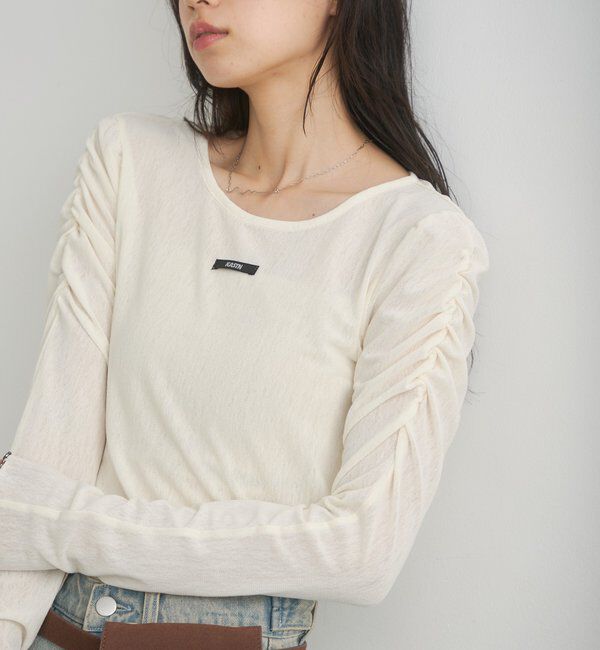  「【花柄&無地】ニュアンスブルームトップス」|Tシャツ・カットソー|
