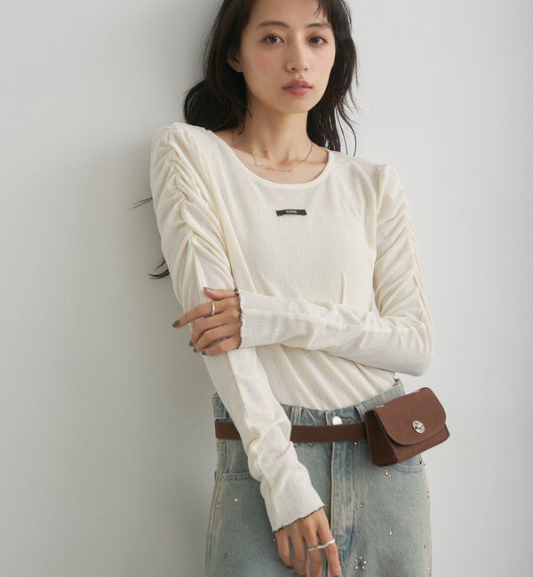  「【花柄&無地】ニュアンスブルームトップス」|Tシャツ・カットソー|