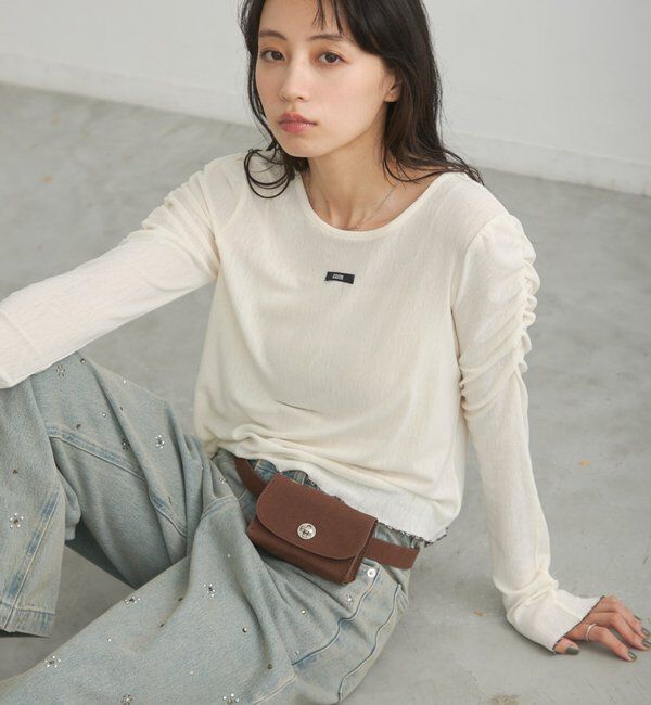  「【花柄&無地】ニュアンスブルームトップス」|Tシャツ・カットソー|
