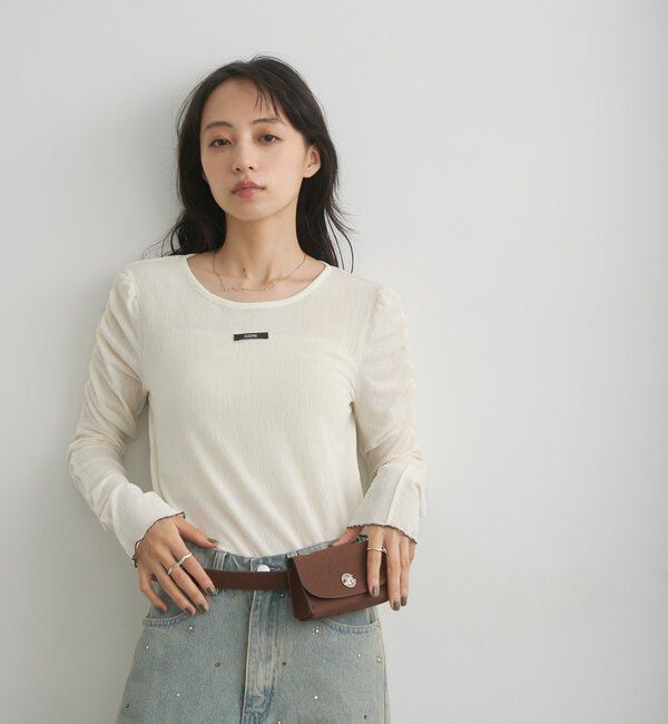  「【花柄&無地】ニュアンスブルームトップス」|Tシャツ・カットソー|