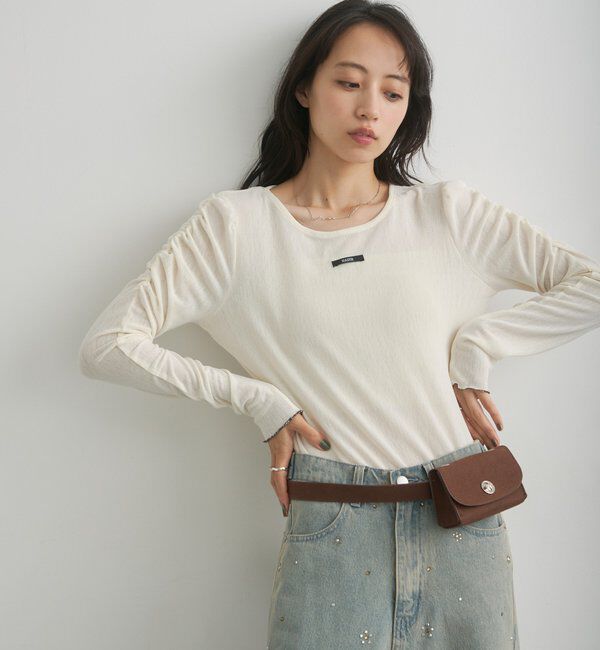  「【花柄&無地】ニュアンスブルームトップス」|Tシャツ・カットソー|