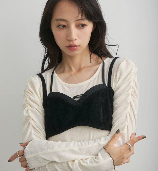  「【花柄&無地】ニュアンスブルームトップス」|Tシャツ・カットソー|