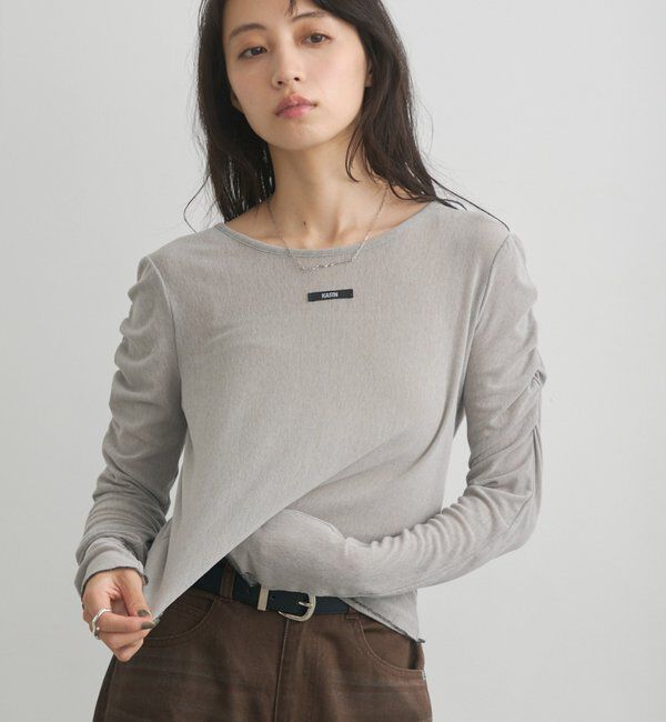  「【花柄&無地】ニュアンスブルームトップス」|Tシャツ・カットソー|