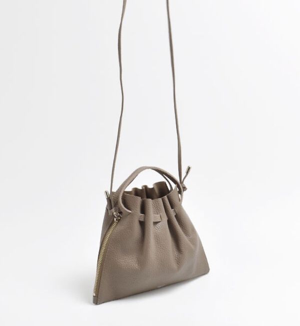 Rouge vif「【blancle/ブランクレ】レザーギャザー2WAYバッグ/S.LEATHER」|ショルダー・メッセンジャー|