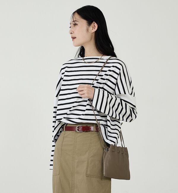 Rouge vif「【blancle/ブランクレ】レザーギャザー2WAYバッグ/S.LEATHER」|ショルダー・メッセンジャー|