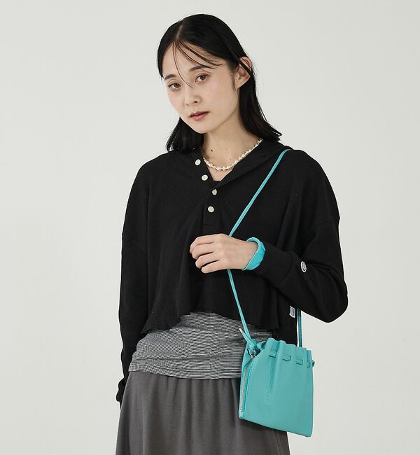 Rouge vif「【blancle/ブランクレ】レザーギャザー2WAYバッグ/S.LEATHER」|ショルダー・メッセンジャー|