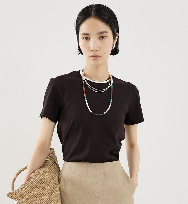 The Store by C' 「【NINETY PERCENT】COTTON CREW NECK T SHIRT」|Tシャツ・カットソー|ブラック