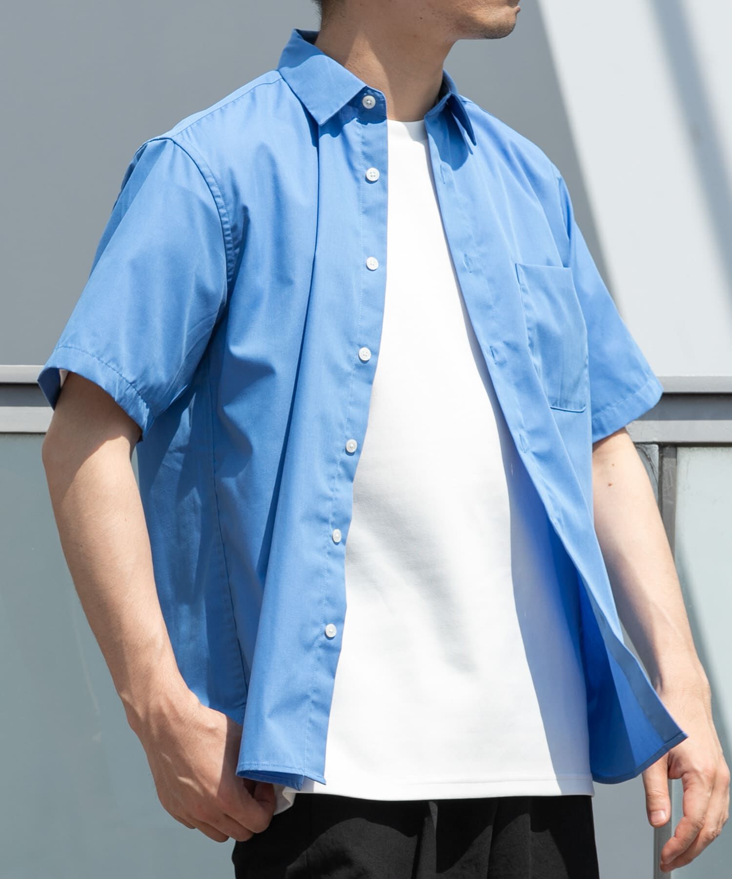 URBAN RESEARCH ROSSO「『XLサイズあり』『防シワ/防臭』アーバンリラックスブロード半袖シャツ」|シャツ・ブラウス|