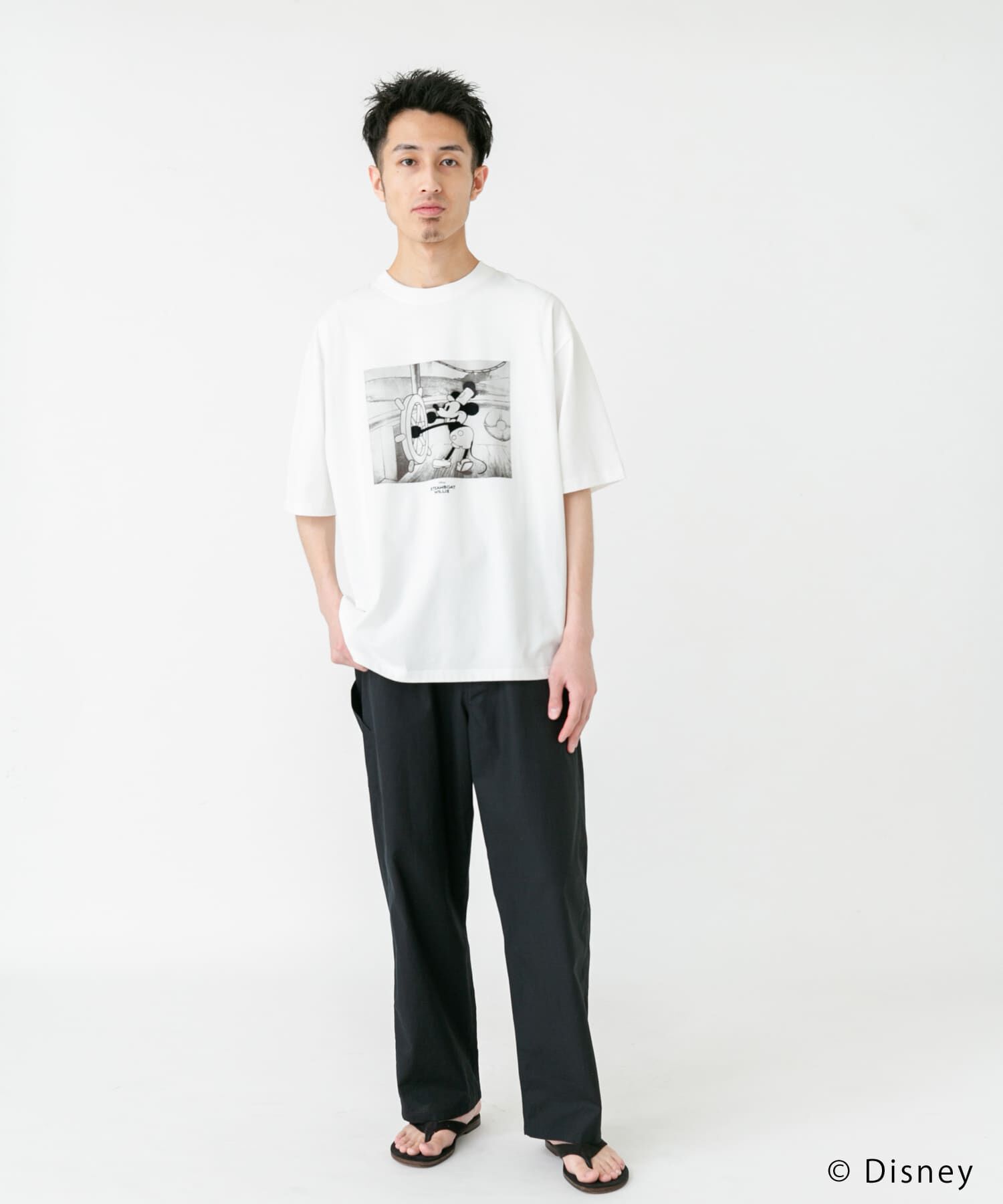 URBAN RESEARCH DOORS「別注/Disney/フロッキープリントTシャツ」|Tシャツ・カットソー|