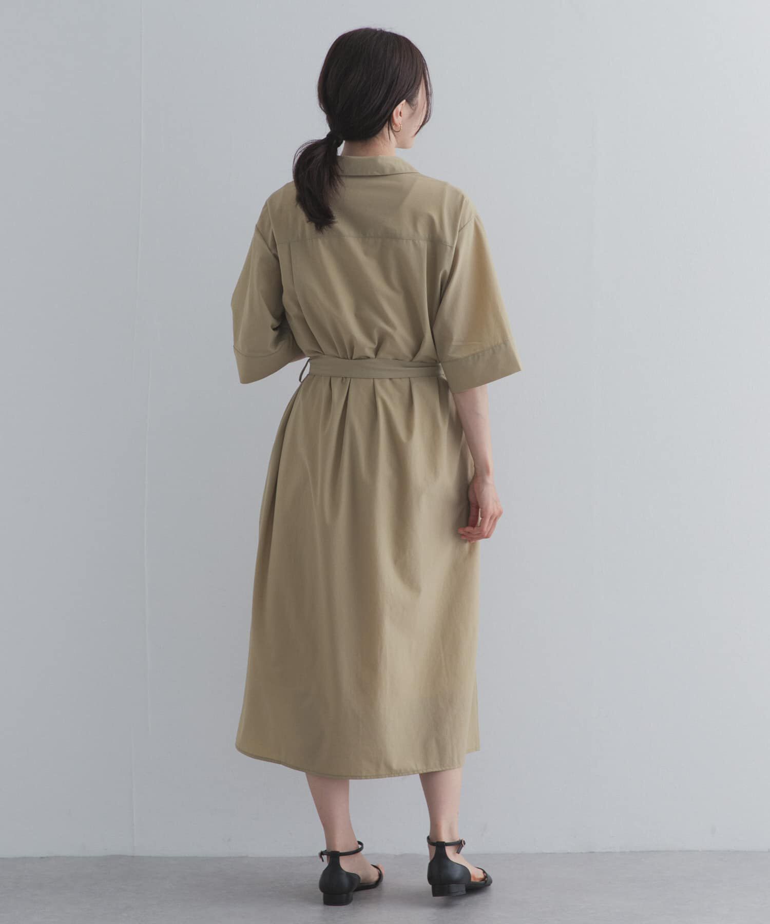 URBAN RESEARCH DOORS「『接触冷感/UVカット/マシンウォッシャブル』ワークシャツワンピース」|ワンピース|