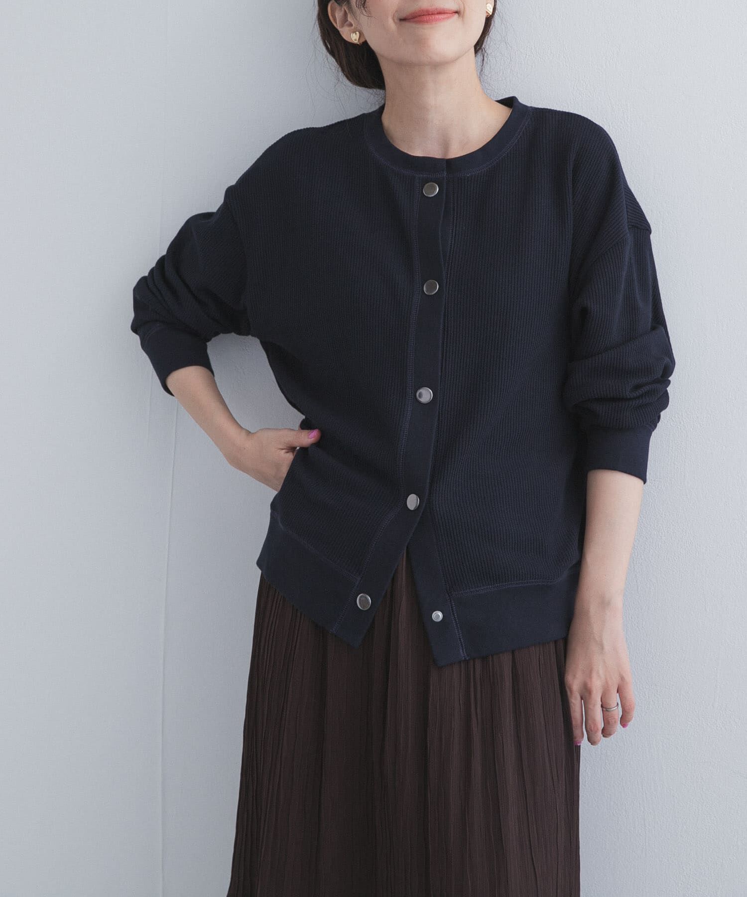 URBAN RESEARCH DOORS「タックフライスカーディガン」|カーディガン|