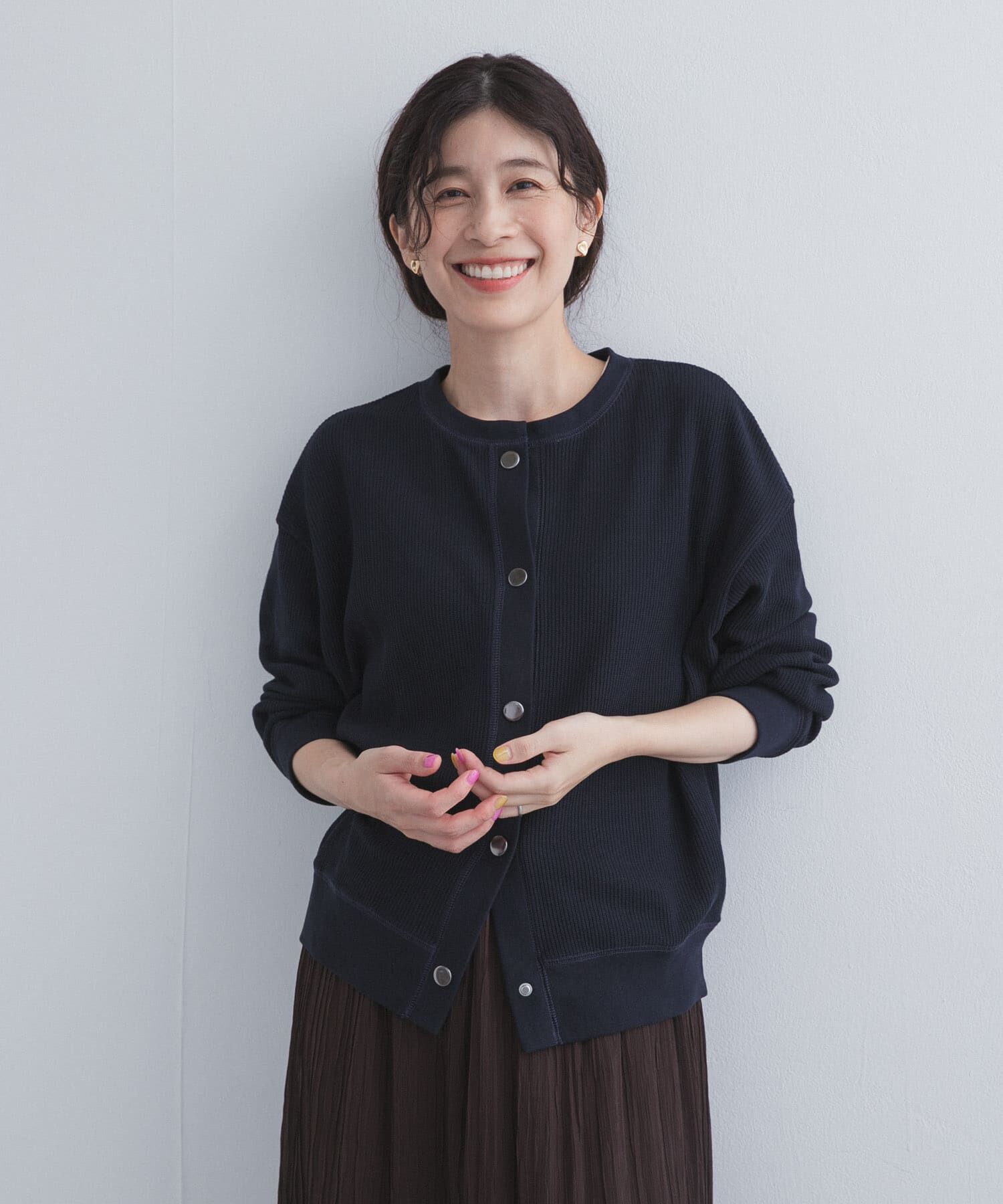 URBAN RESEARCH DOORS「タックフライスカーディガン」|カーディガン|