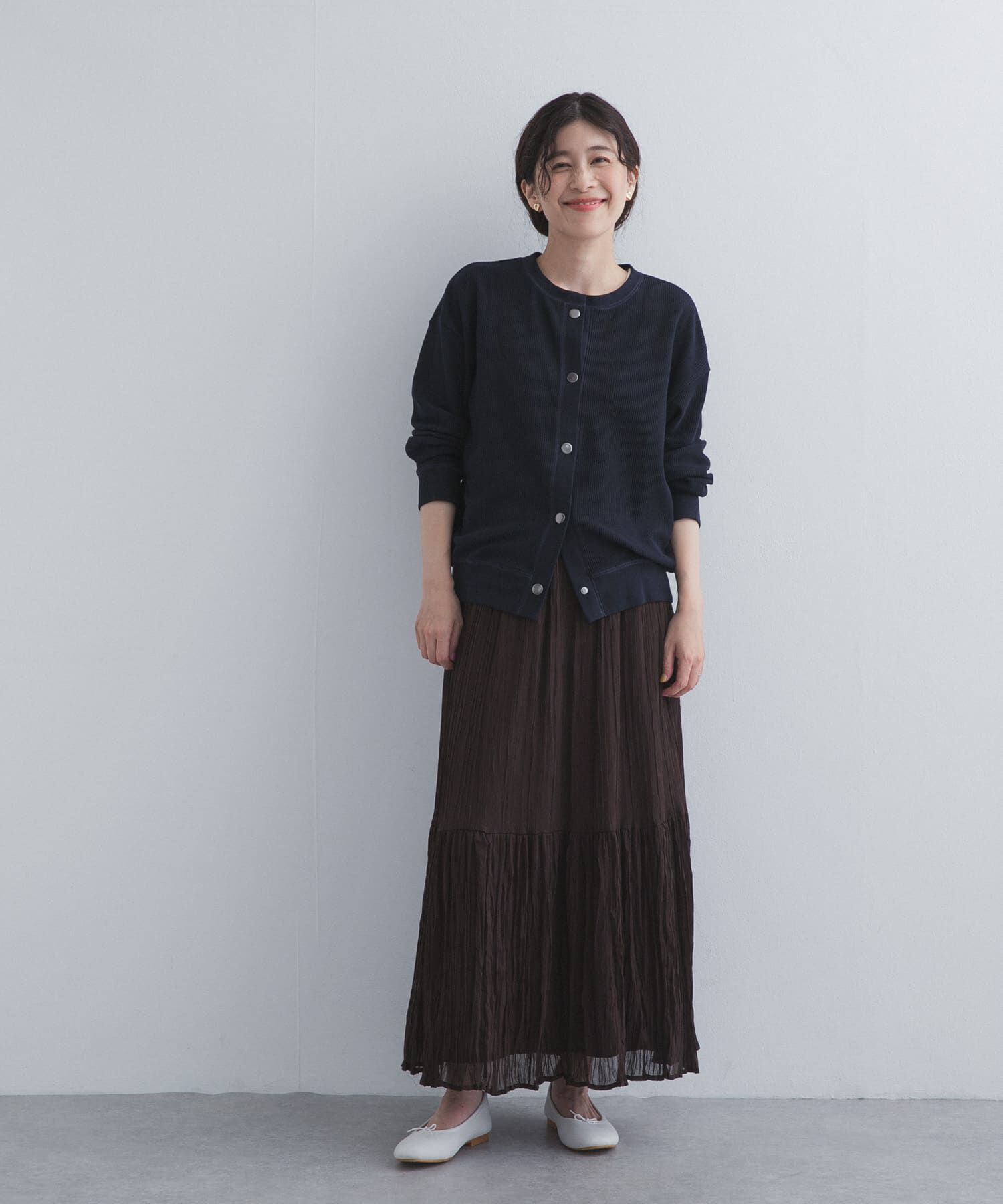 URBAN RESEARCH DOORS「タックフライスカーディガン」|カーディガン|
