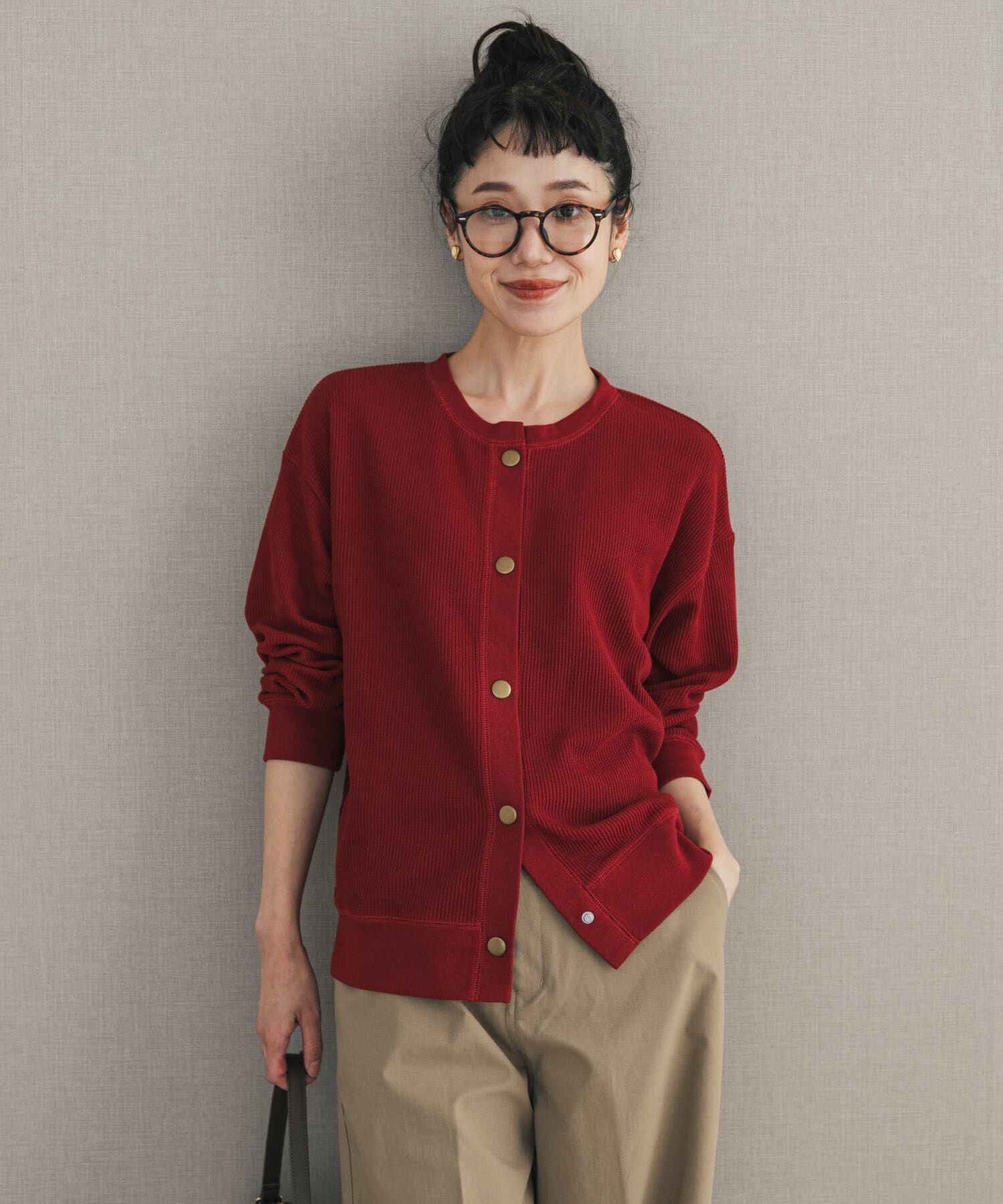 URBAN RESEARCH DOORS「タックフライスカーディガン」|カーディガン|
