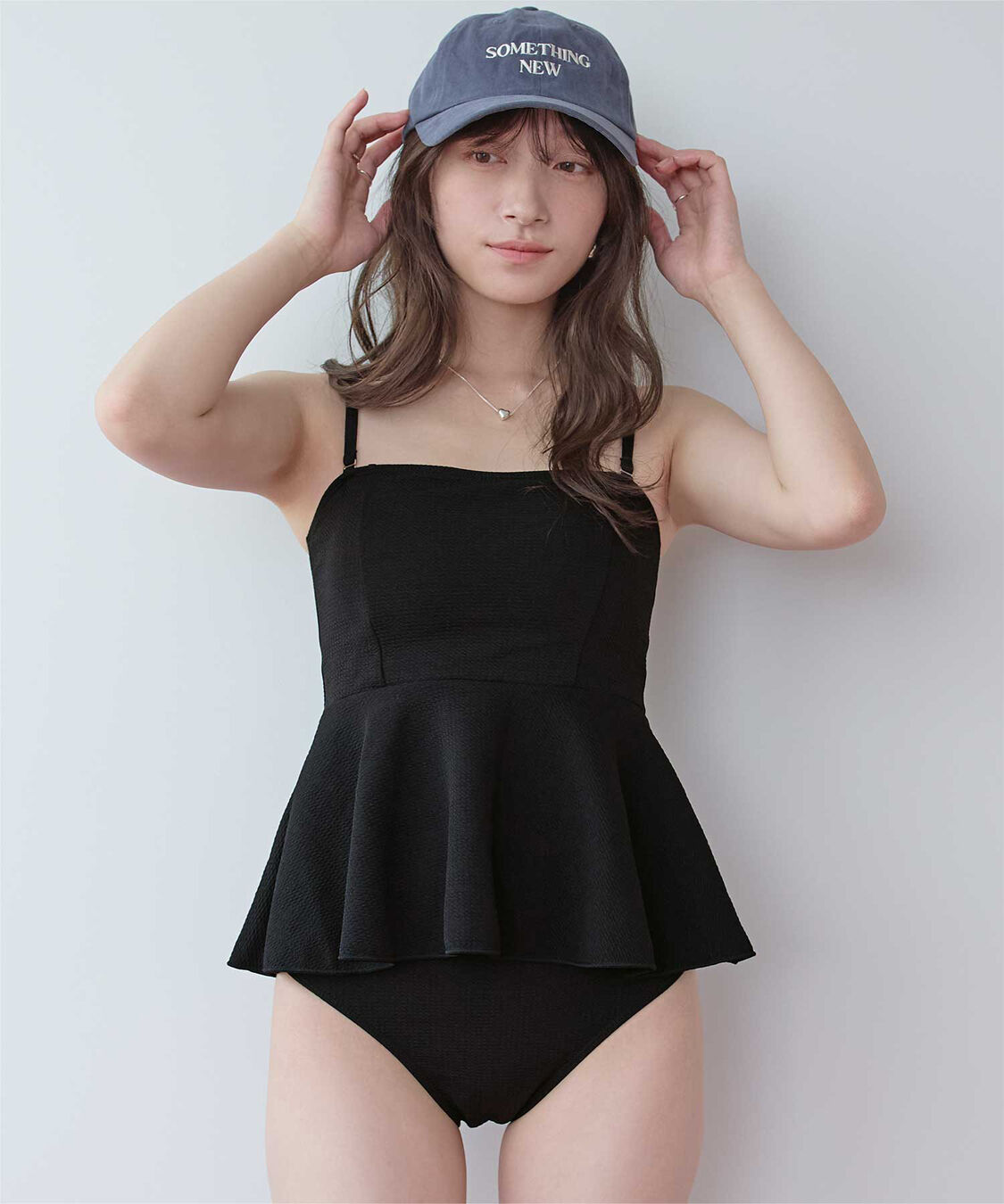 SEA DRESS「ペプラムフレアビスチェビキニ」|ビキニ|ブラック