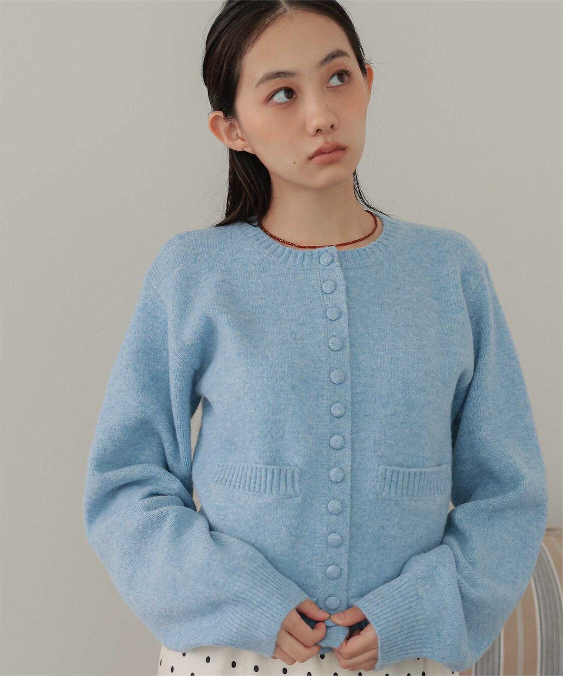 miette「くるみボタンニットカーディガン」|ニット・セーター|