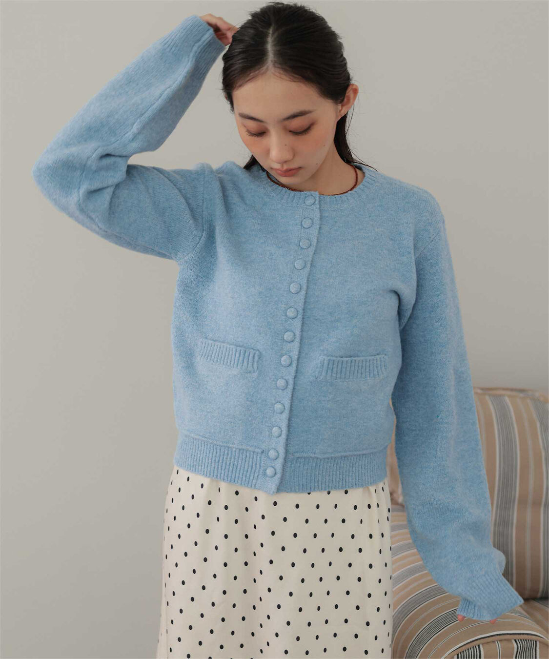 miette「くるみボタンニットカーディガン」|ニット・セーター|