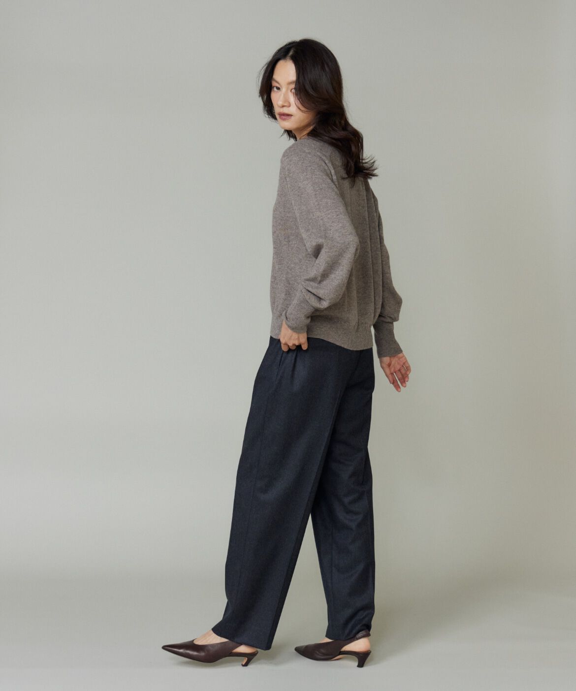 la veille by SUPERIOR CLOSET「《大きいサイズ》Vネックプルオーバー」|ニット・セーター|