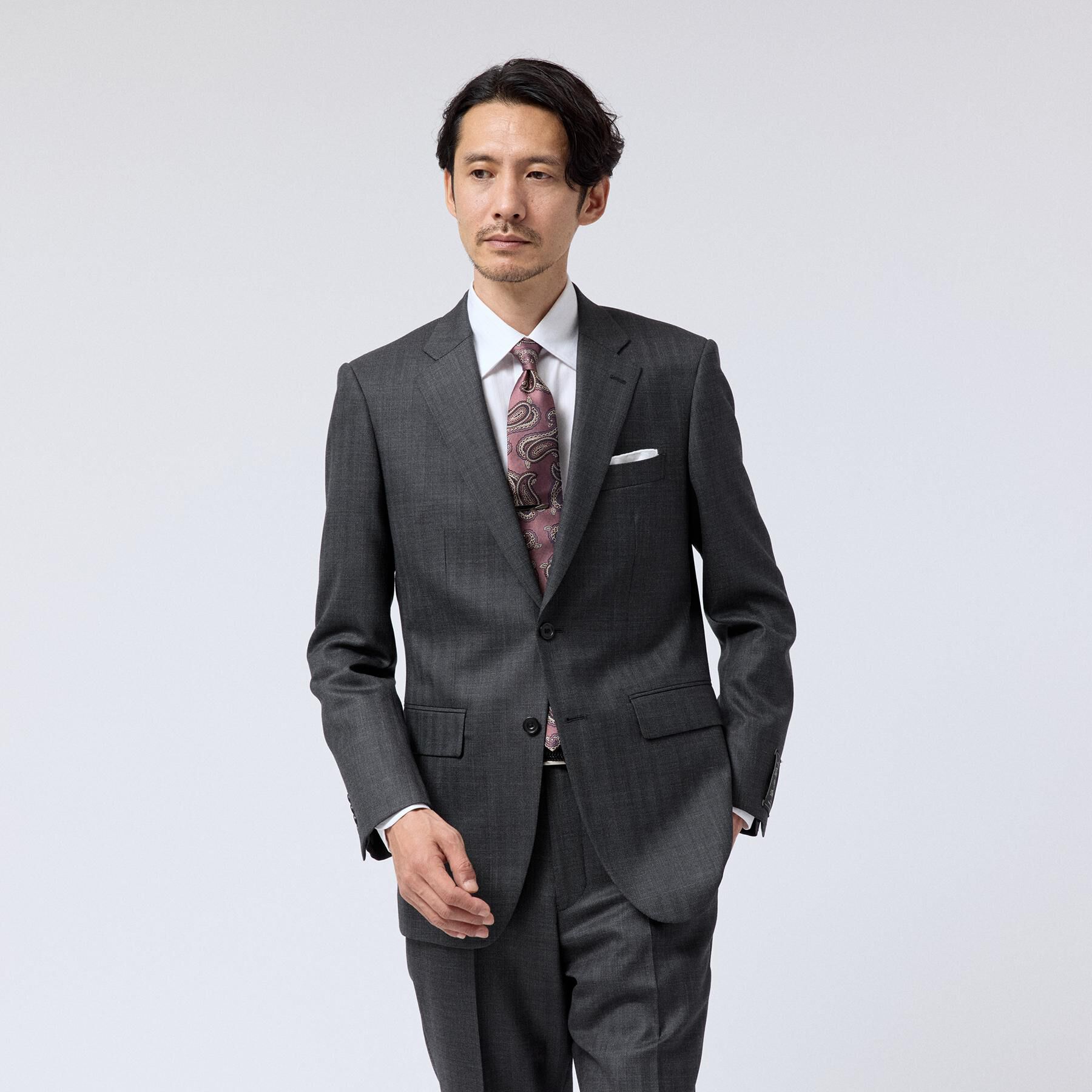 TAKEO KIKUCHI「シャイニーシャーク ストライプスーツ／スリーピース対応」|スーツ|