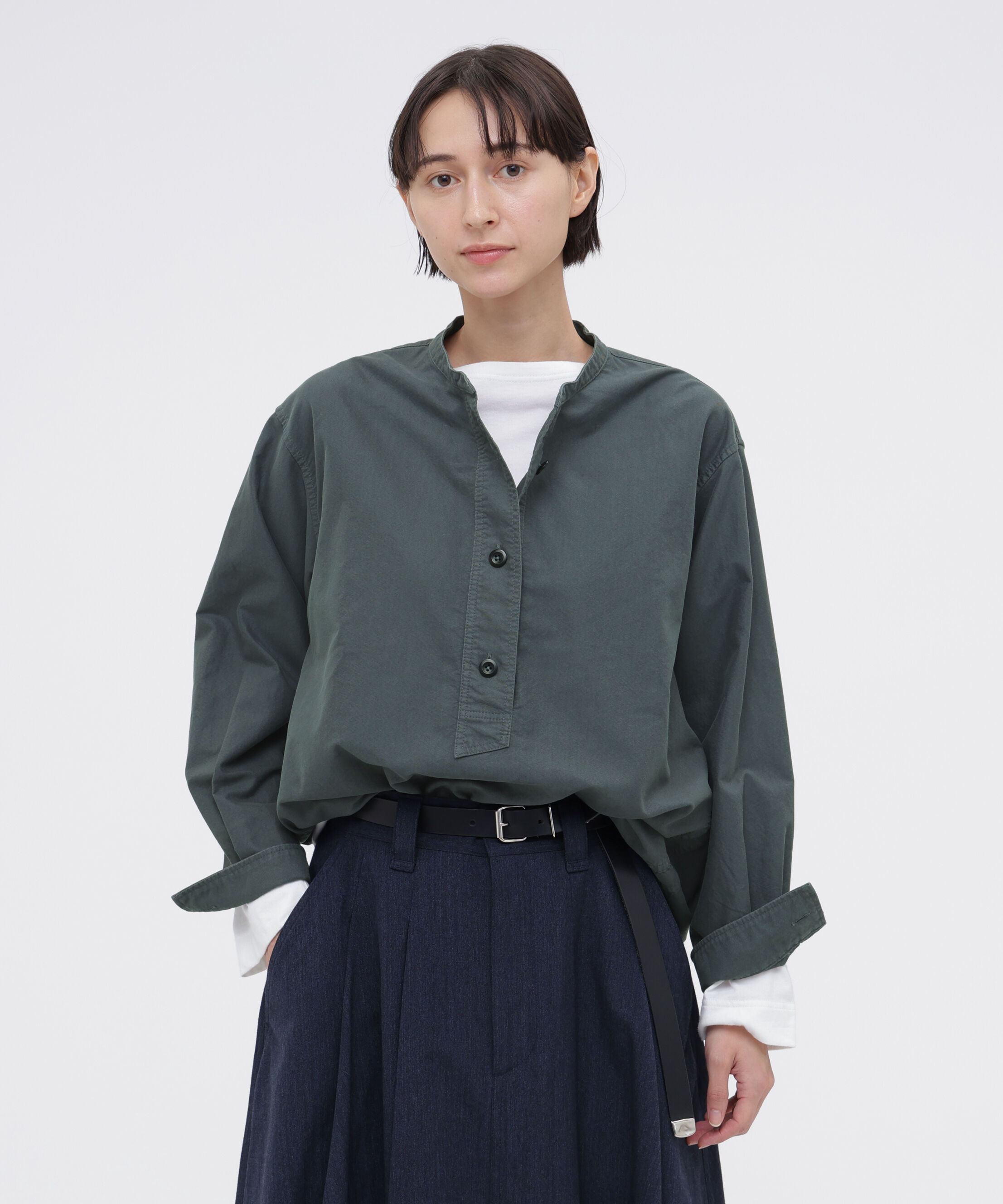 MHL.「SOFT HOPSACK SHIRT」|シャツ・ブラウス|MID BLUE3