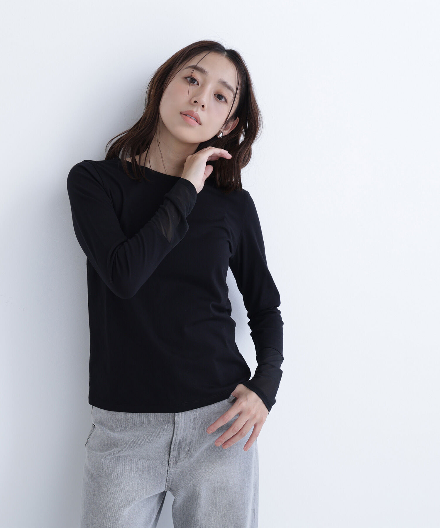  「シアーカフスカットソー」|Tシャツ・カットソー|