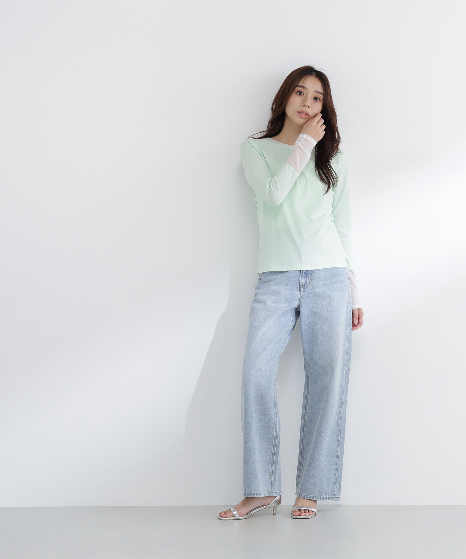 「シアーカフスカットソー」|Tシャツ・カットソー|