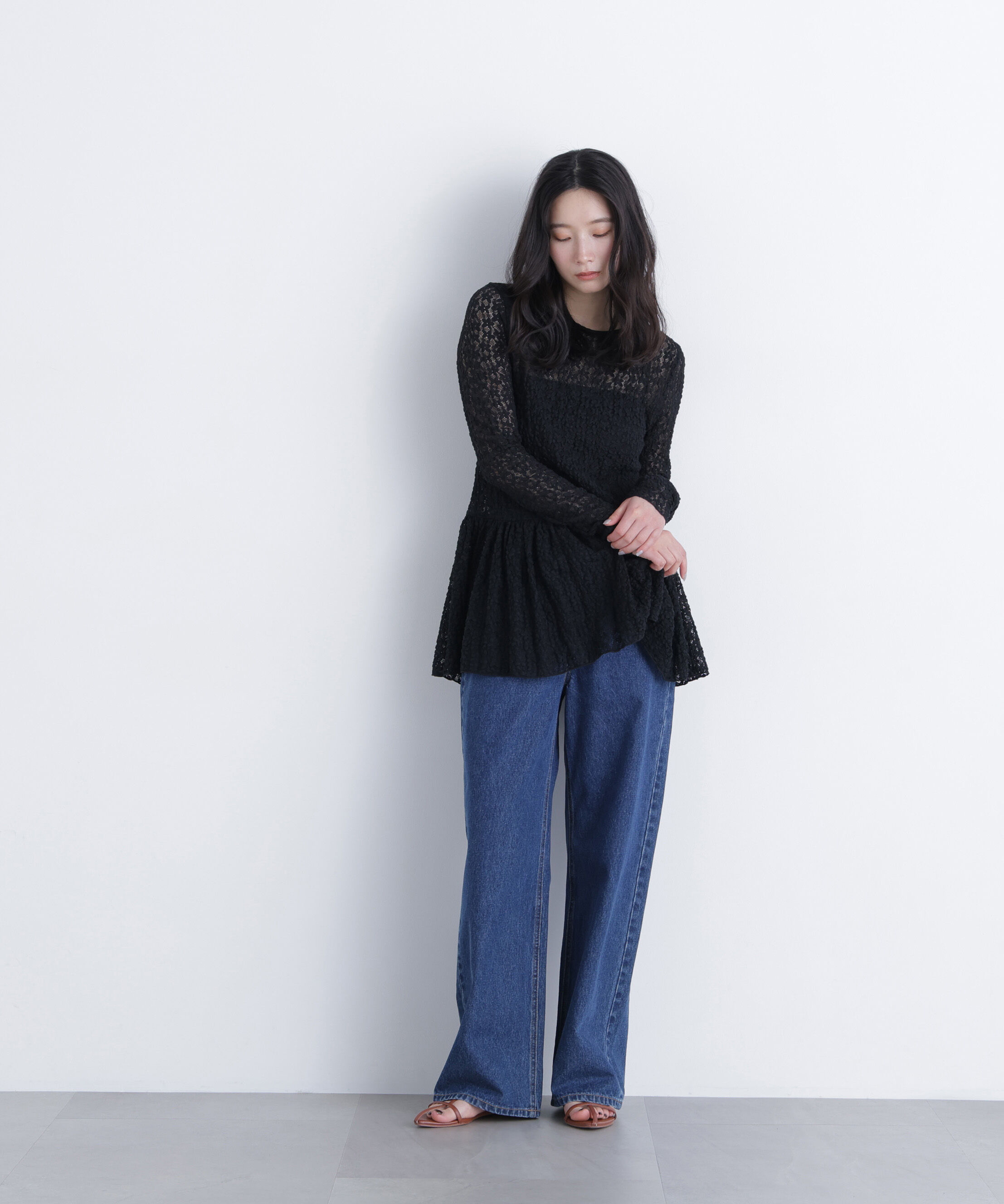  「〈N.〉 レースペプラムトップス」|Tシャツ・カットソー|