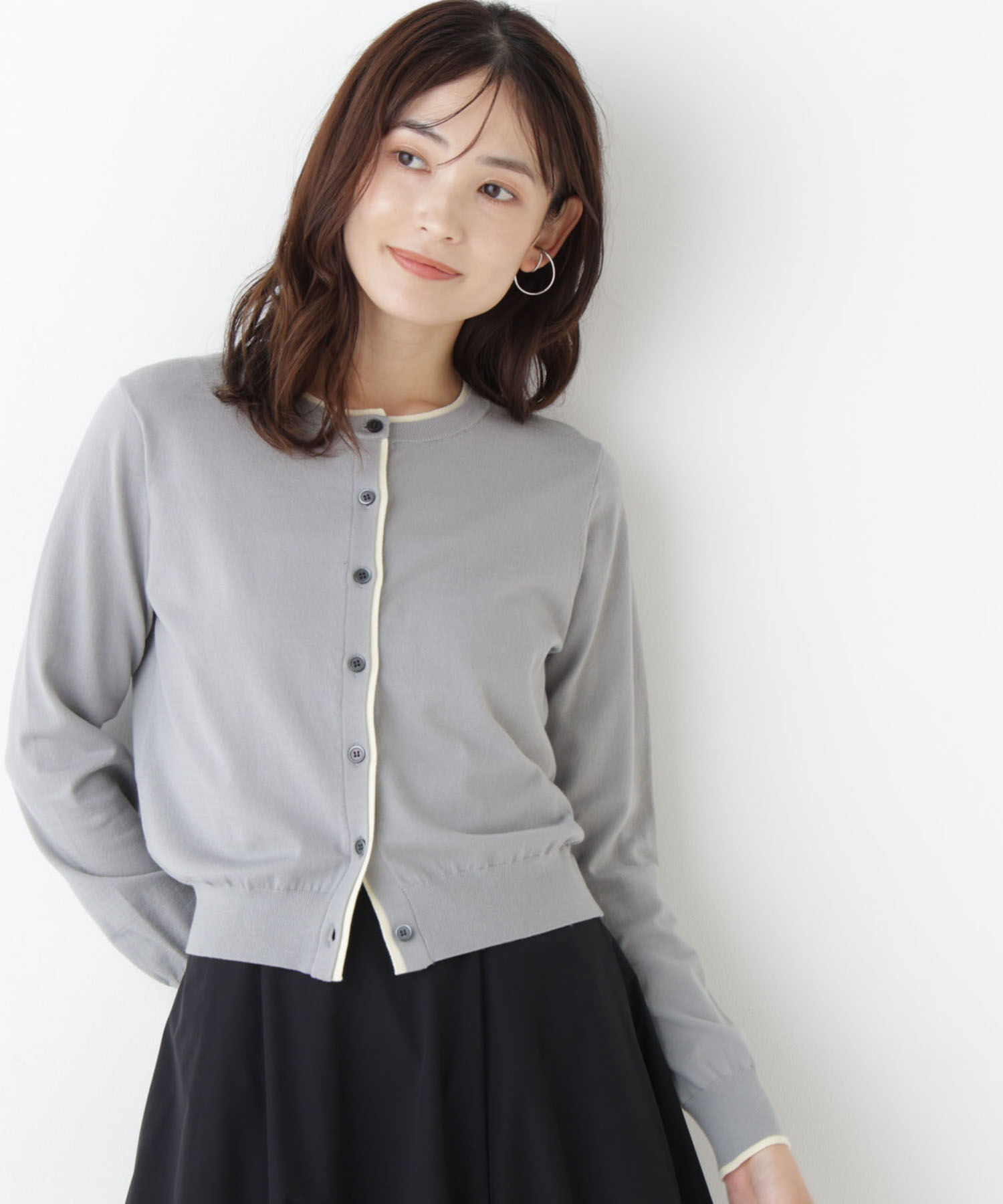  「<EC限定ｶﾗｰ:ﾈｲﾋﾞｰ系><ちょうど､いい服>&ldquo;それどこの?褒められ配 」|ニット・セーター|