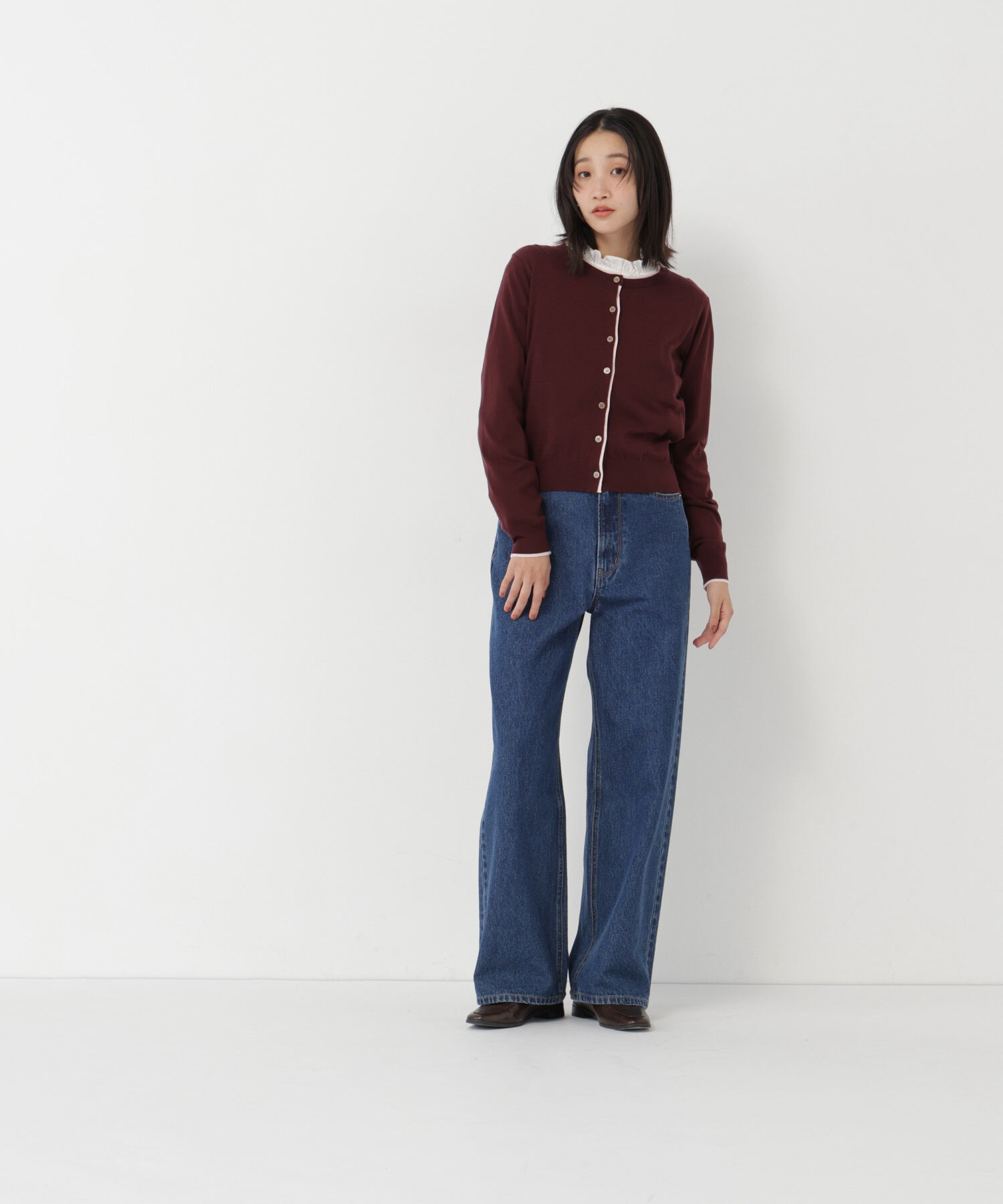  「<EC限定ｶﾗｰ:ﾈｲﾋﾞｰ系><ちょうど､いい服>&ldquo;それどこの?褒められ配 」|ニット・セーター|