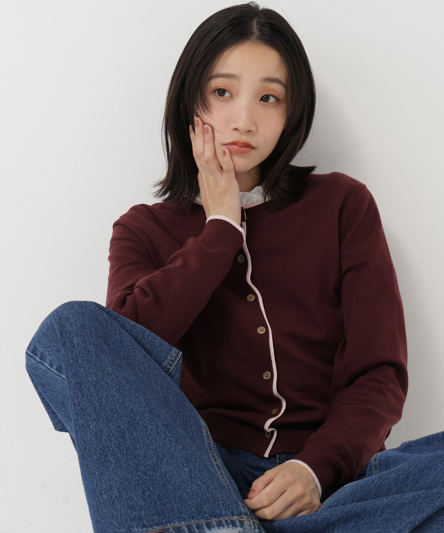  「<EC限定ｶﾗｰ:ﾈｲﾋﾞｰ系><ちょうど､いい服>&ldquo;それどこの?褒められ配 」|ニット・セーター|
