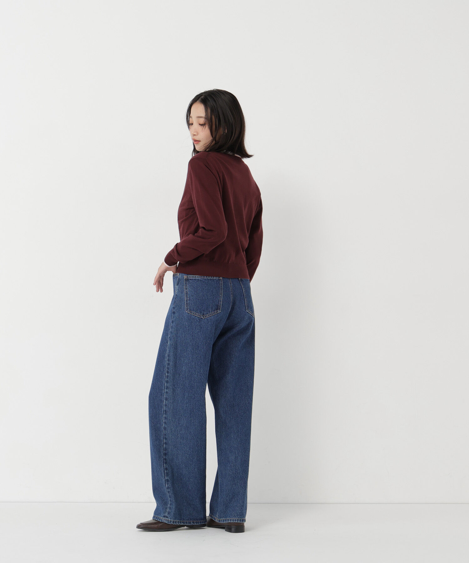  「<EC限定ｶﾗｰ:ﾈｲﾋﾞｰ系><ちょうど､いい服>&ldquo;それどこの?褒められ配 」|ニット・セーター|