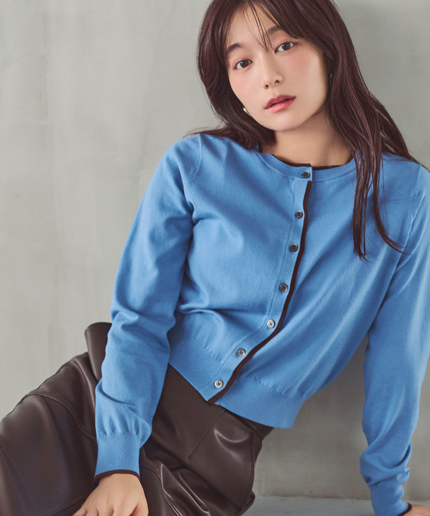  「<EC限定ｶﾗｰ:ﾈｲﾋﾞｰ系><ちょうど､いい服>&ldquo;それどこの?褒められ配 」|ニット・セーター|ブルー系2