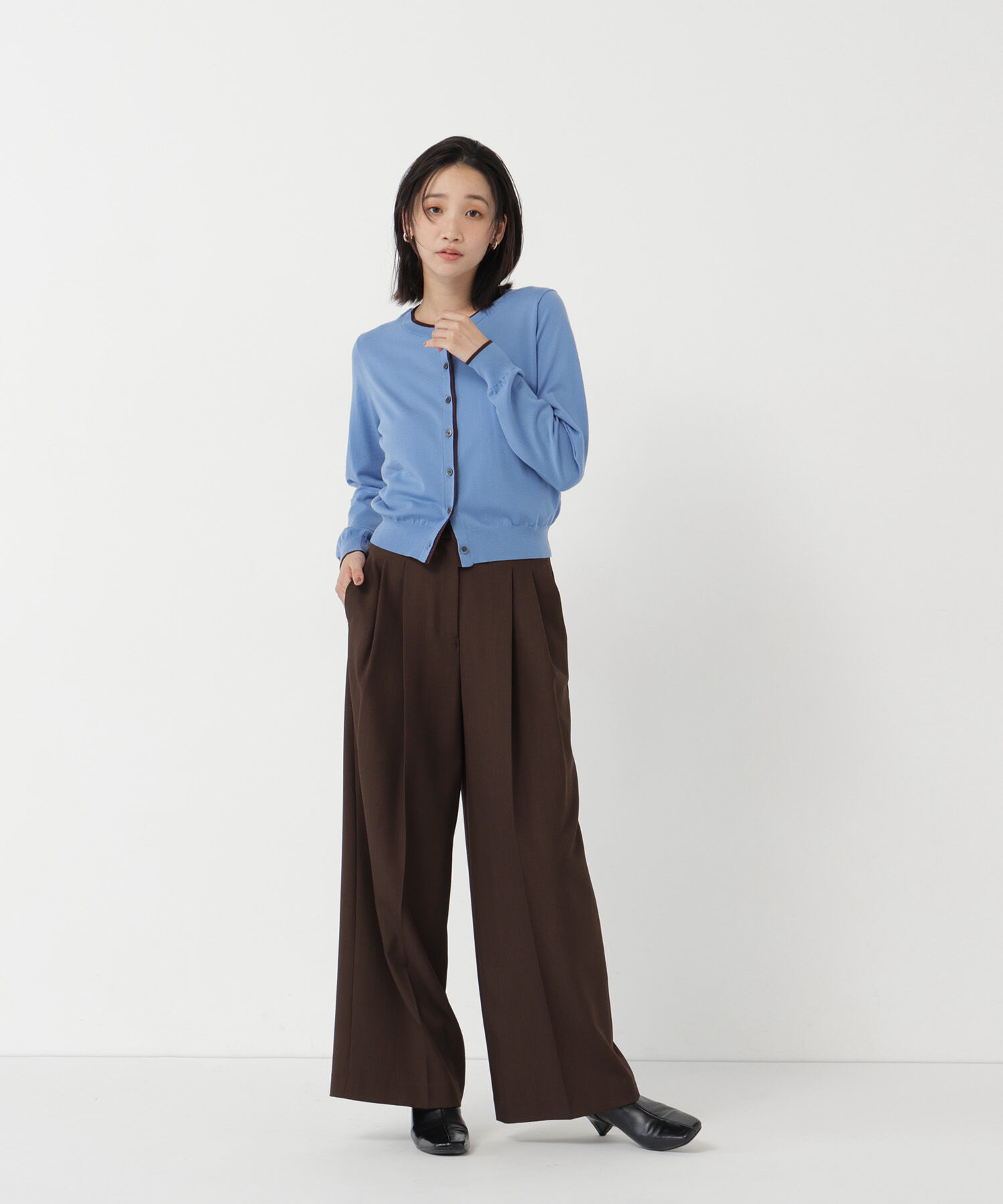  「<EC限定ｶﾗｰ:ﾈｲﾋﾞｰ系><ちょうど､いい服>&ldquo;それどこの?褒められ配 」|ニット・セーター|
